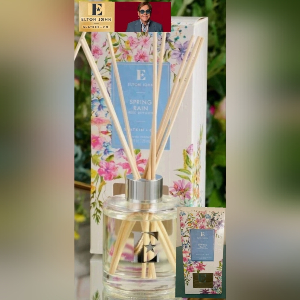 Elton John Spring Rain Reed Diffuser - Floral Scented Home Fragrance